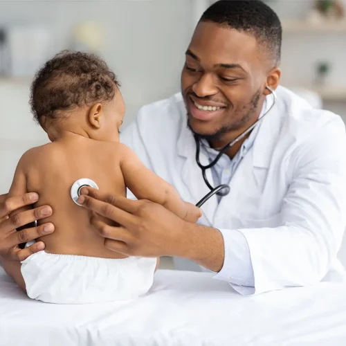 Doctor and Baby About Preservastem - Securing your child's lifetime health.